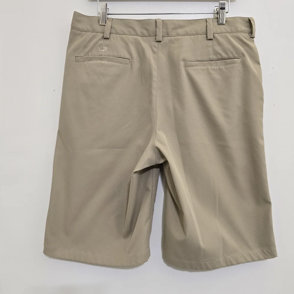 LANDS'‎ END men's size 31 Flat Front 11 Inch Uniform Shorts Zip Pocket  Khaki